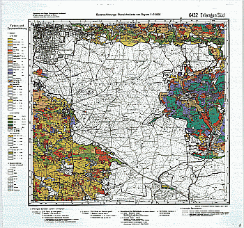 Produktbild 1 für den Artikel: Bodenschätzungskarte 1:25 000 6432 Erlangen Süd