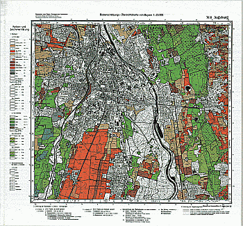 Produktbild 1 für den Artikel: Bodenschätzungskarte 1:25 000 7631 Augsburg