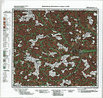 Produktbild 1 für den Artikel: Bodenschätzungskarte 1:25 000 7638 Taufkirchen (Vils)