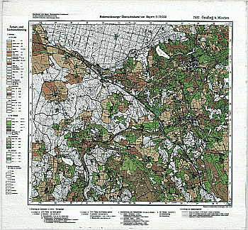 Produktbild 1 für den Artikel: Bodenschätzungskarte 1:25 000 7937 Grafing bei München