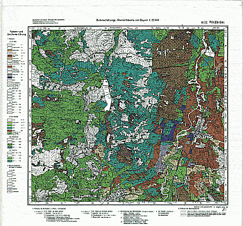 Produktbild 1 für den Artikel: Bodenschätzungskarte 1:25 000 8132 Weilheim in Oberbayern