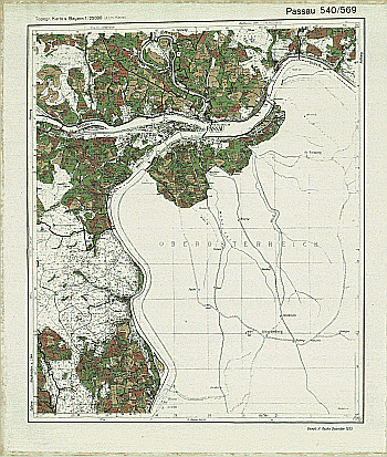 Produktbild 1 für den Artikel: Bodenschätzungskarte 1:25 000 540/569 Passau