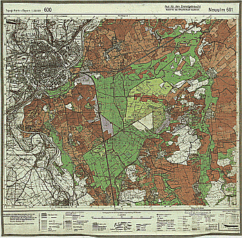 Produktbild 1 für den Artikel: Bodenschätzungskarte 1:25 000 600/601 Neuulm