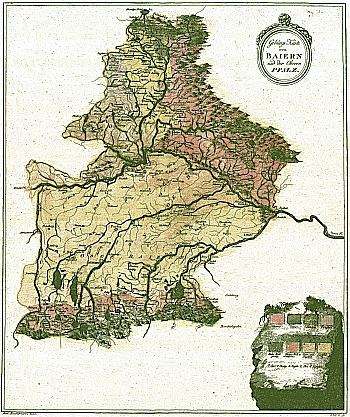 Produktbild 1 für den Artikel: Historische Geol. Karte Gebürgskarte von Bayern und der Oberen Pfalz.-Nachdruck der ersten geologischen Karte von Bayern von M. Flurl (1792)