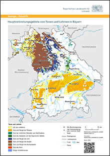 Hauptverbreitungsgebiete von Tonen und Lehmen in Bayern