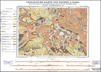 Produktbild 1 für den Artikel: Historische Geologische Karte 1:25 000 5725 Schönderling (alte Nummer 39)