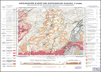 Produktbild 1 für den Artikel: Historische Geologische Karte 1:25 000 7933 Gauting (alte Nummer 712)