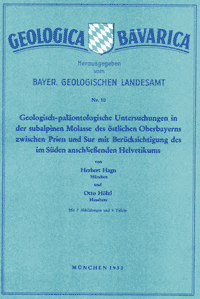 Produktbild 1 für den Artikel: Geologica Bavarica Band 10: Geologisch-paläontologische Untersuchungen in der subalpinen Molasse des östlichen Oberbayerns zwischen Prien und Sur mit Berücksichtigung des im Süden anschließenden Helvetikums.