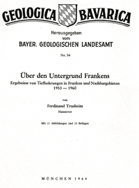 Produktbild 1 für den Artikel: Geologica Bavarica Band 54: Über den Untergrund Frankens. Ergebnisse von Tiefbohrungen in Franken und Nachbargebieten 1953 - 1960.