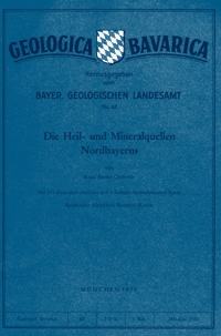 Produktbild 1 für den Artikel: Geologica Bavarica Band 62: Die Heil- und Mineralquellen Nordbayerns.