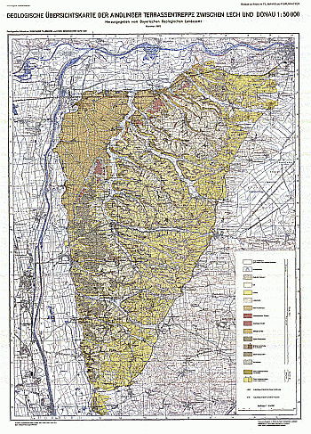 Produktbild 1 für den Artikel: Geologica Bavarica mit Geologischer Sonderkarte Band 85: Erläuterungen zur Geologischen Übersichtskarte der Aindlinger Terrassentreppe zwischen Lech und Donau 1 : 50 000.