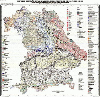 Produktbild 1 für den Artikel: Geologica Bavarica mit Rohstoffkarte Band 86: Oberflächennahe mineralische Rohstoffe von Bayern. Lagerstätten und Hauptverbreitungsgebiete der Steine und Erden.