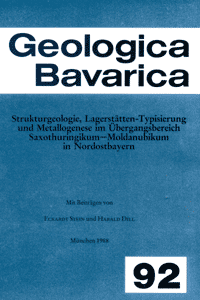 Produktbild 1 für den Artikel: Geologica Bavarica Band 92: Strukturgeologie, Lagerstätten-Typisierung und Metallogenese im Übergangsbereich Saxothuringikum - Moldanubikum in Nordostbayern.