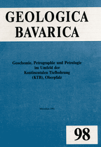 Produktbild 1 für den Artikel: Geologica Bavarica Band 98: Geochemie, Petrographie und Petrologie im Umfeld der Kontinentalen Tiefbohrung (KTB), Oberpfalz.