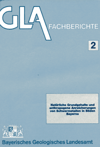 Produktbild 1 für den Artikel: Fachbericht Band 2: Schwermetalle in Böden Bayerns. Natürliche Grundgehalte und anthropogene Anreicherungen.