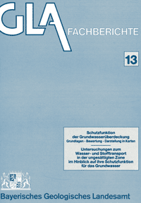 Produktbild 1 für den Artikel: Fachbericht Band 13: Schutzfunktion der Grundwasserüberdeckung. Grundlagen-Bewertung-Darstellung in Karten (a). Untersuchungen zum Wasser- und Stofftransport in der ungesättigten Zone im Hinblick auf ihre Schutzfunktion für das Grundwasser