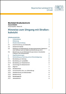 Hinweise zum Umgang mit Straßenkehricht - Merkblatt