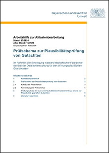 Arbeitshilfe zur Altlastenbearbeitung: Prüfschema zur Plausibilitätsprüfung von Gutachten