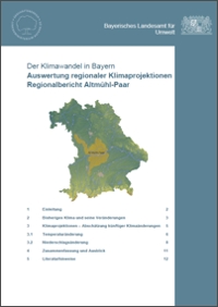 Detailansicht zu Der Klimawandel in Bayern - Regionalbericht Altmühl-Paar