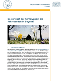 Detailansicht zu Beeinflusst der Klimawandel die Jahreszeiten in Bayern?