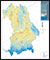 Detailansicht zu Mittlerer jährlicher Gesamtabfluss in Bayern 1981-2010 - Karten zur Wasserwirtschaft 1 : 500 000