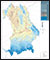 Detailansicht zu Mittlerer jährlicher Niederschlag in Bayern 1981-2010 - Karten zur Wasserwirtschaft 1 : 500 000