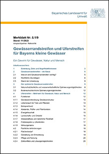 Gewässerrandstreifen und Uferstreifen für Bayerns kleine Gewässer - Merkblatt Nr. 5.1/9