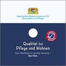 Qualität bei Pflege und Wohnen - ein Ordner in Leichter Sprache