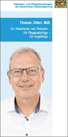 Flyer des Bayerischen Patienten- und Pflegebeauftragten Thomas Zöller, MdL